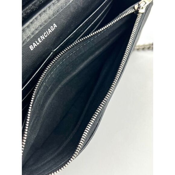 Pre Loved balenciaga Hourglass Top Handle XS Glitter Suede Women black | black - Picture 4 of 6